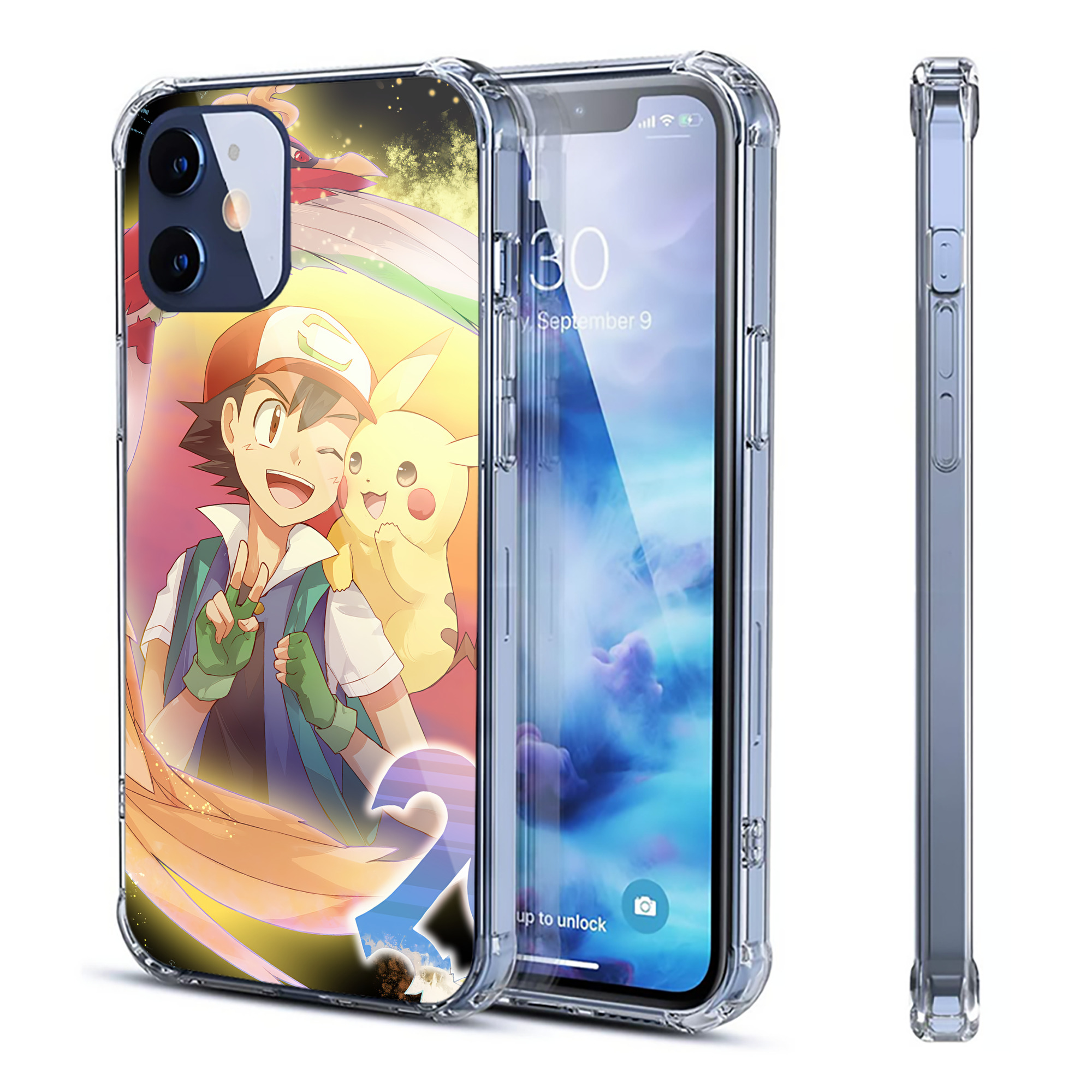 （画像用） ポケットモンスター Pokémon 【iPhone 12シリーズ対応】透明スマホケース（クリアソフトケース）